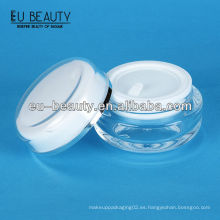 Cristal transparente doble pared crema de acrílico frasco 30g